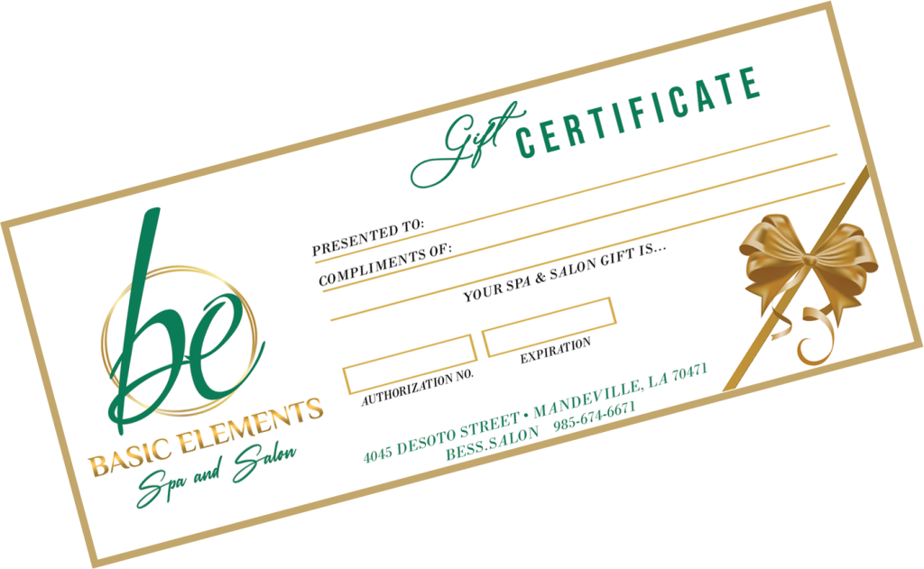 Gift Certificates for Basic Elements Salon & Spa